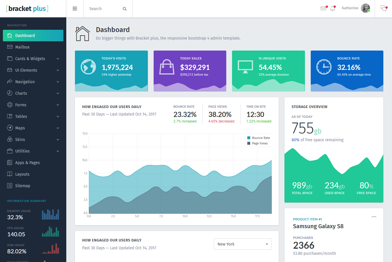 Bracket Plus Responsive Bootstrap 4 Admin Template