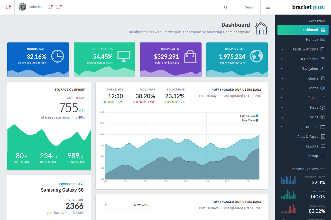 Bracket Plus Responsive Bootstrap 4 Admin Template