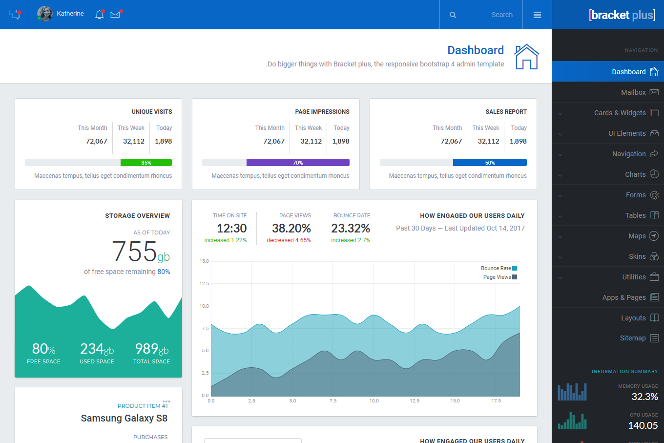 Bracket Plus Responsive Bootstrap 4 Admin Template