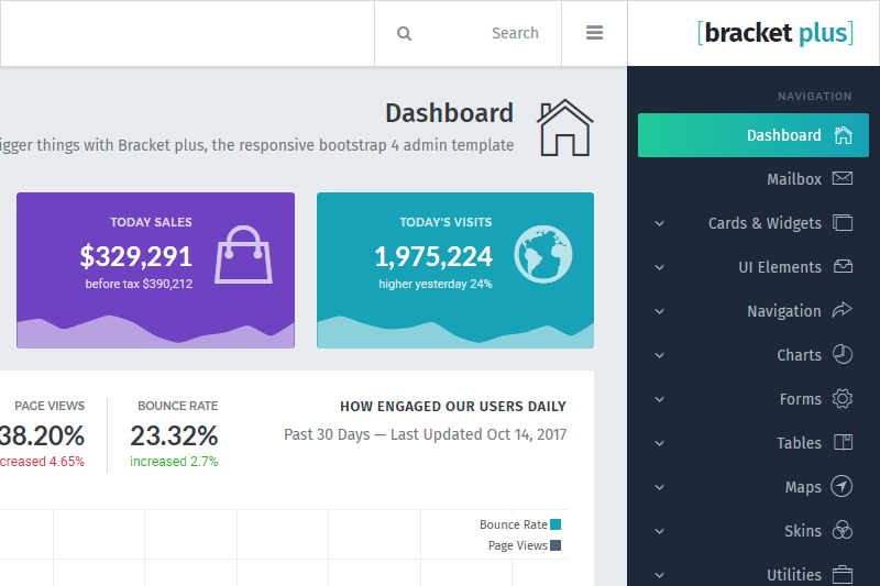 Bracket Plus Responsive Bootstrap 4 Admin Template